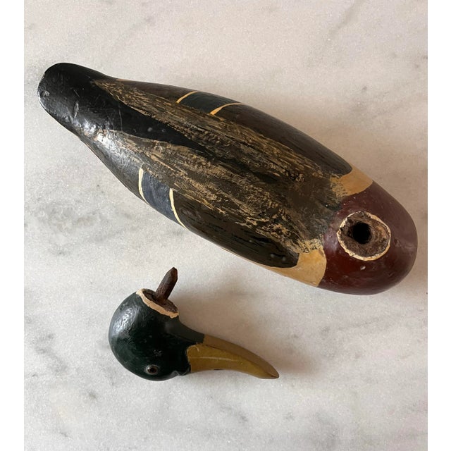Vintage Wooden Duck Decoy For Sale - Image 9 of 11
