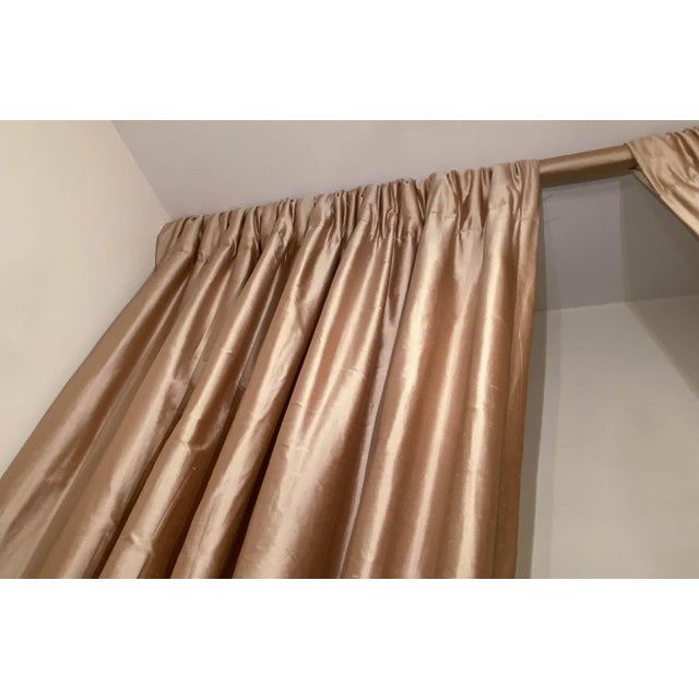 Silk Shantung Draperies - a Pair For Sale In Los Angeles - Image 6 of 10
