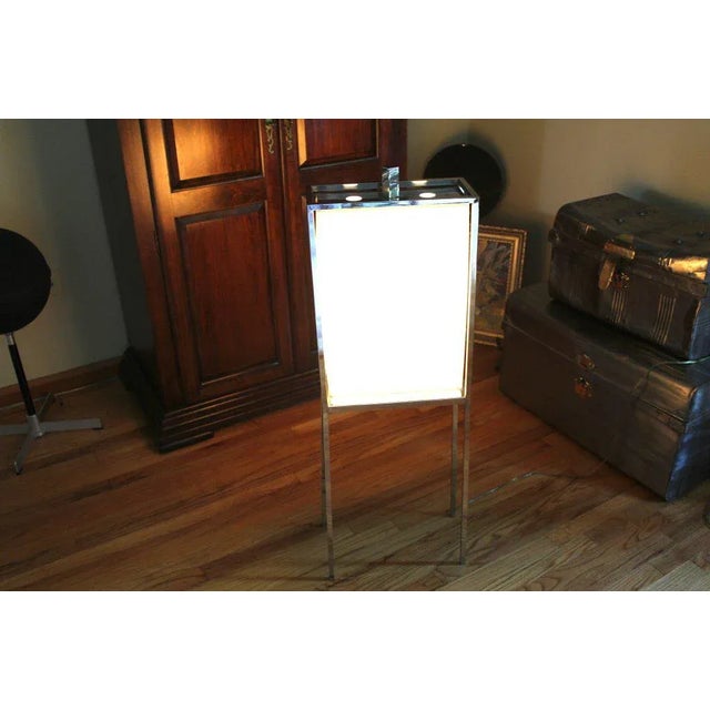 Mid-Century Modern 1970s Chrome Standing Lamp For Sale - Image 3 of 10