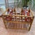 Wood Vintage Tortoise Bamboo 6 Bottle Wine Rack For Sale - Image 7 of 8