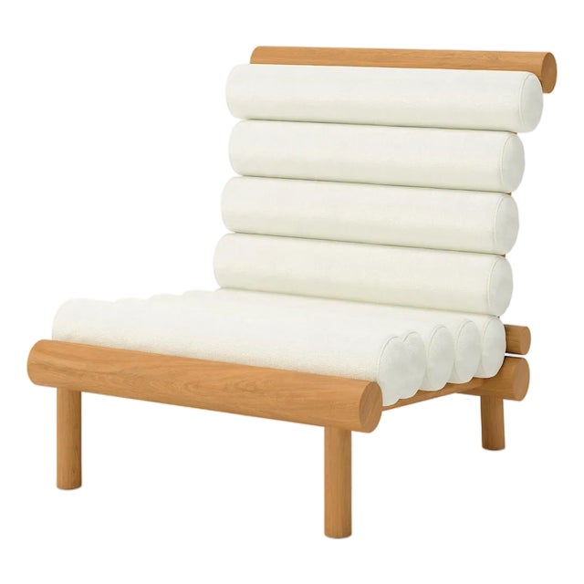 Rishon Teak Outdoor Lounge Chair – Alpine Modern Design in Sunbrella Canvas Natural For Sale