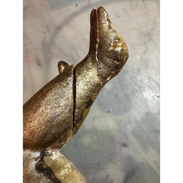 Pair 17th Century Italian Hand Carved Baroque Giltwood Putti For Sale - Image 9 of 11