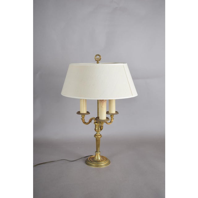 Vintage French Bouillotte Lamp in Gilt Brass, 1950s For Sale - Image 6 of 10
