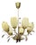 1950s Paavo Tynell, Chandelier, Milk Glass, Brass, Finland For Sale
