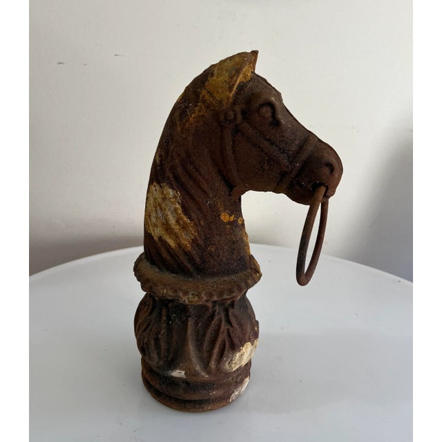 Late 20th Century Early 20th Century Horse Head Hitching Post Top For Sale - Image 5 of 12