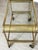 Gold Mid-Century Brass & Glass Bar Cart with Perforated Gallery, 1960s For Sale - Image 8 of 16