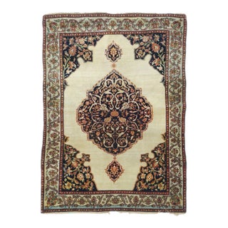 Late 18th Century Antique Sarouk Rug 4'2'' x 5'10'' For Sale