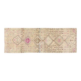 Vintage Turkish Hand Knotted Wool Rug, 2'8''x8' For Sale