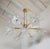 1990s Mid Century Modern Murano Glass and Brass Chandelier For Sale - Image 4 of 15