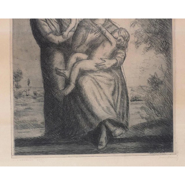 L'Enfance is an original artwork realized in the first half of the XX Century by Jean Donnay. Original etching on paper....