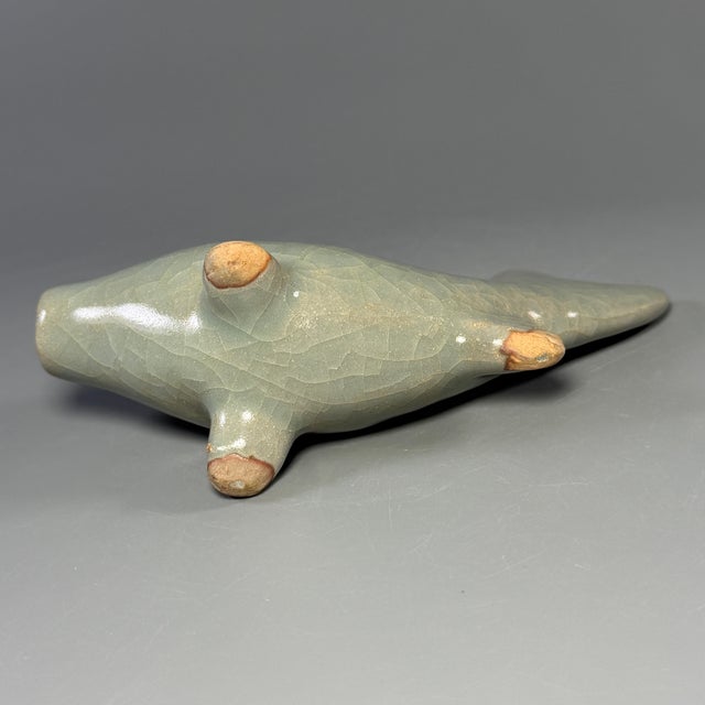 Antique Chinese Longquan Celadon Fish Form Water Dropper For Sale - Image 6 of 6