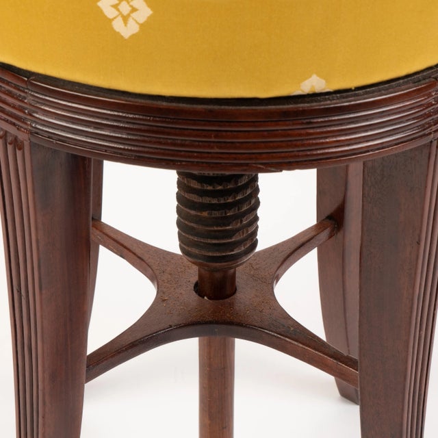 Late 18th Century Late 18th Century American Sheraton Mahogany Circular Seat Piano Stool For Sale - Image 5 of 6