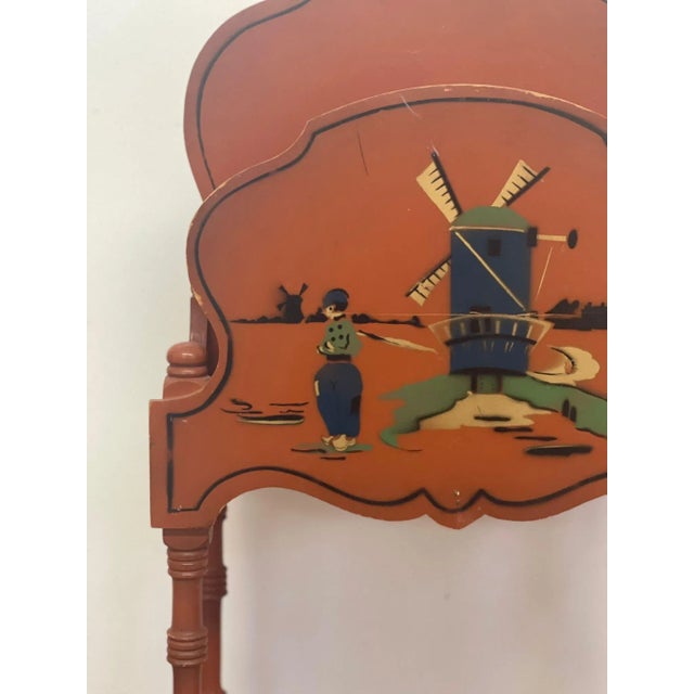 Vintage Orange Colored Magazine Rack For Sale - Image 10 of 10