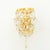 Mid-Century Modern Faceted Crystal Glass & Brass Wall Light from Kinkeldey, Germany, 1970s For Sale - Image 3 of 9