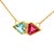 Contemporary Tourmaline Rubellite Aquamarine Diamond 18k Yellow Gold Necklace For Sale - Image 3 of 7