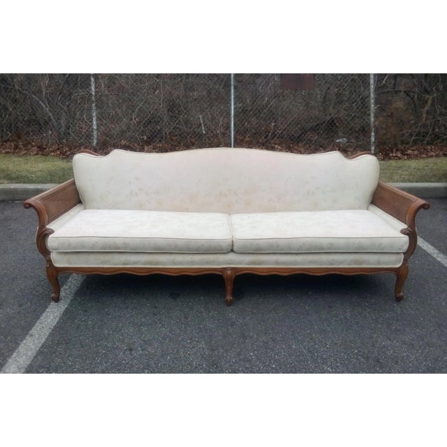Make an offer of $2750 and its yours Long Elegant Sofa in a Gorgeous Ivory White and Cream Color Fabric This Sofa is 7.5...