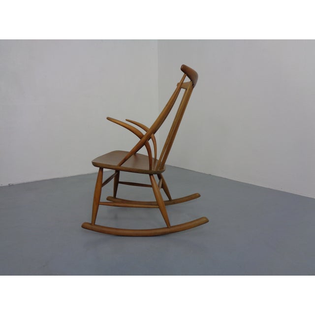 1950s IW3 Rocking Chair by Illum Wikkelsø for Niels Eilersen, Denmark, 1950s For Sale - Image 5 of 18