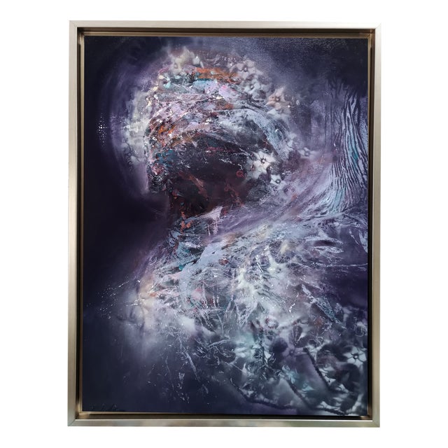 Ovidiu Kloska, Angel Waiting, Acrylic on Canvas For Sale