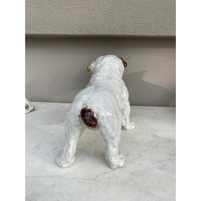 1900 - 1909 Terracotta Majolica Bulldog Bavent Filmont, Circa 1900 For Sale - Image 5 of 8