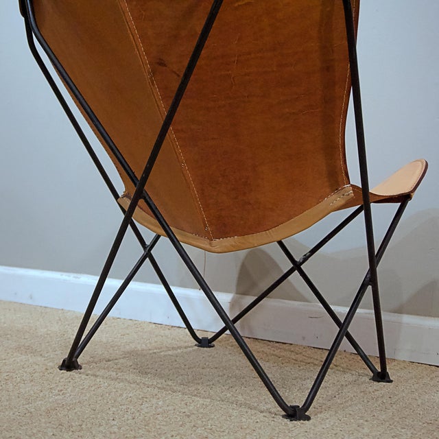 Vintage Mid Century Leather Butterfly Child Chairs - A Pair For Sale In New York - Image 6 of 7