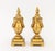 Pair of French Empire Gilt Bronze Urn Form Candlestick-Cassolettes, the covered torch form lids with convertible bobeches,...