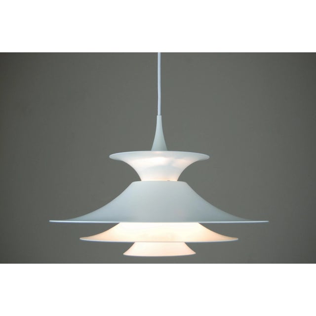 White Radius Pendant Lamp by Eric Baslev for Fog and Mørup, 1960s For Sale - Image 6 of 10