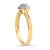Haus of Brilliance 10K Yellow Gold 1/10 Diamond Heart and Halo Promise Ring - Size 9 For Sale - Image 4 of 6