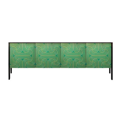 Emerald Four Door Loop Sideboard by Coucou Manou For Sale