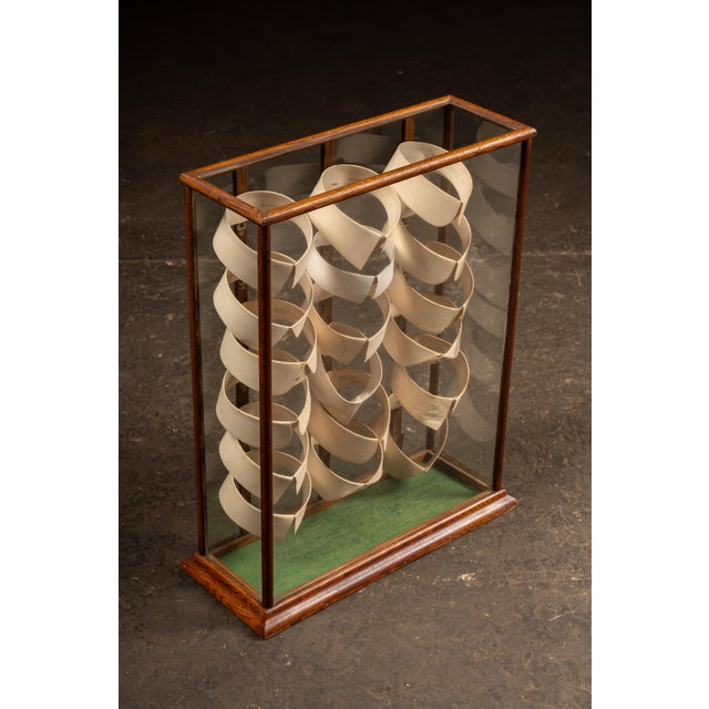 Early 20th Century Antique Wood and Glass Mercantile Collar Display Case for C. W. Ferguson For Sale - Image 5 of 9