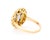 Metal 1960s Halo Ring in Gold, Ceylon Sapphire, Diamonds, and Enamel, Size 7.5 For Sale - Image 7 of 9