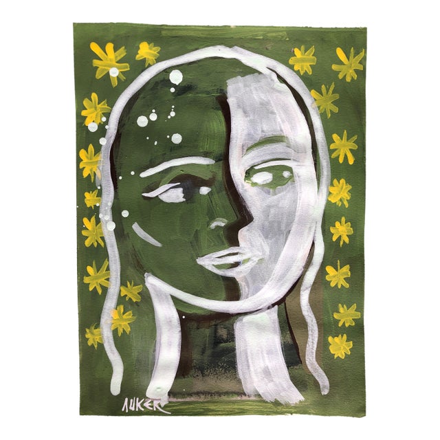 Original Painting on Paper by CL Auker, Star Gazer For Sale