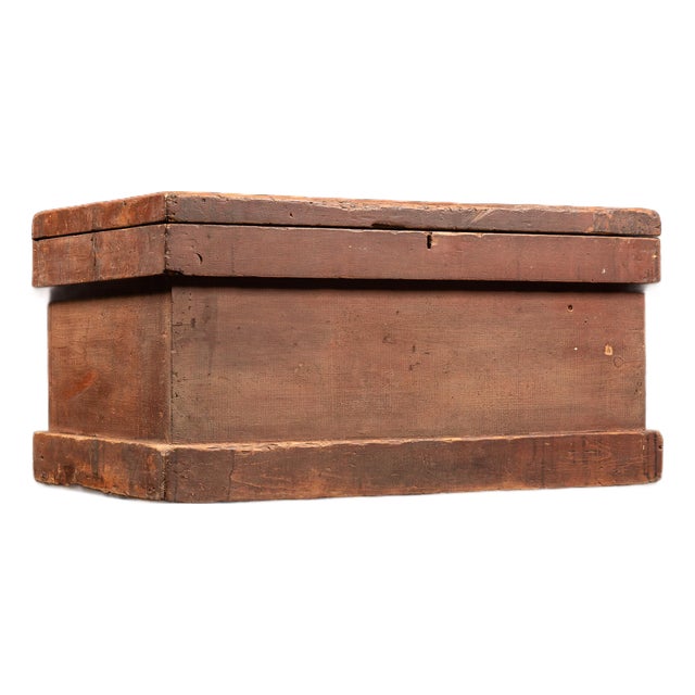 19th Century Painted Pine Blanket Chest For Sale