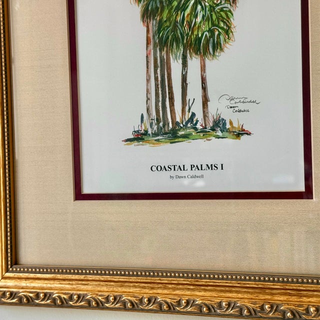 Wood Coastal Palms by Dawn Caldwell Print For Sale - Image 7 of 8