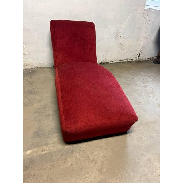Mitchell Gold Furniture Contemporary Red Upholstered Chaise Lounge For Sale In Washington DC - Image 6 of 17