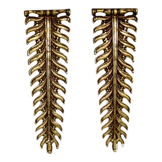 Antique French Empire Style Brass Ornate Ormolu For Sale