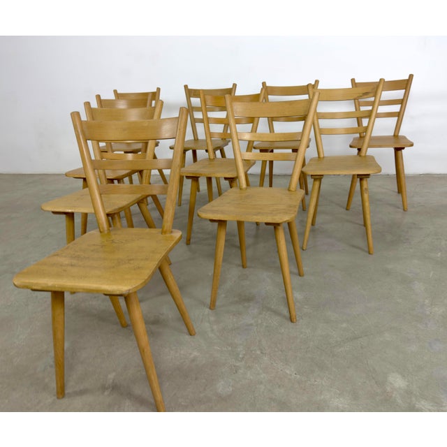 German Brutalist Bistro Chairs - Set of 8 For Sale In New York - Image 6 of 16