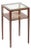 Antique French Art Nouveau Handpainted Mahogany Small Wood & Glass Side Table For Sale