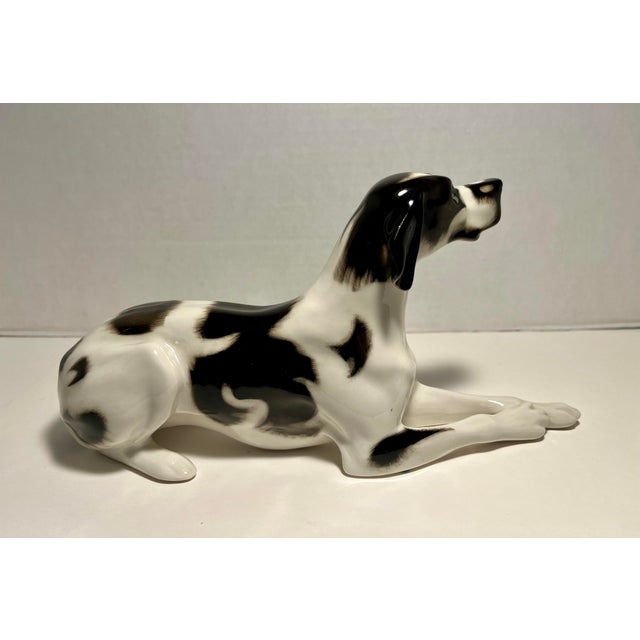 Vintage Ussr Period Lomonosov LFZ English Pointer Dog Porcelain Figurine For Sale - Image 4 of 8