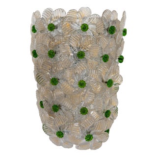 Vintage Petite Murano Glass Wall Sconce from Barovier & Toso, Italy, 1970s For Sale