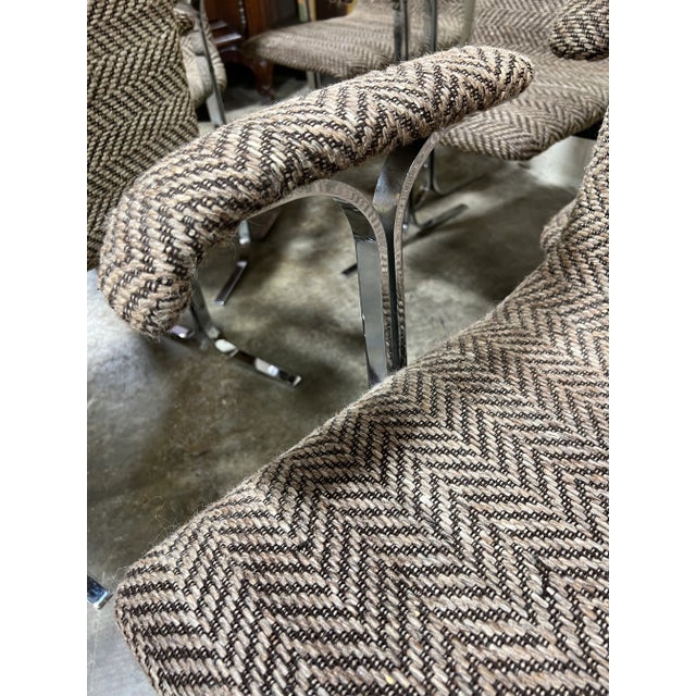 Chrome 1970s Pieff and Co. High Back Chrome Dining Chairs - Set 6 For Sale - Image 8 of 12