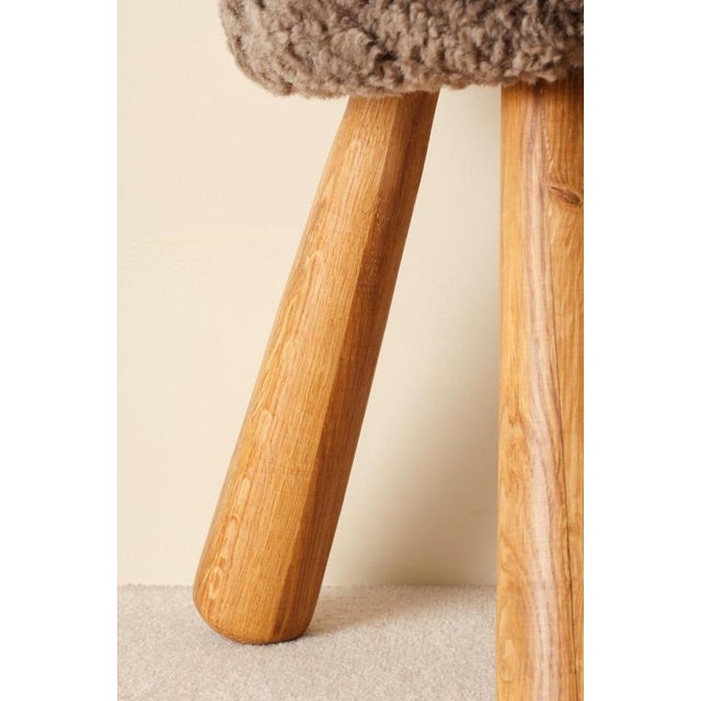 Brown Stool by Ingvar Hildingsson, Sweden, 1890s For Sale - Image 8 of 9