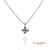 Contemporary 18k(750) White Gold Natural Diamond Cross Pendant Necklace With Chain For Sale - Image 3 of 10