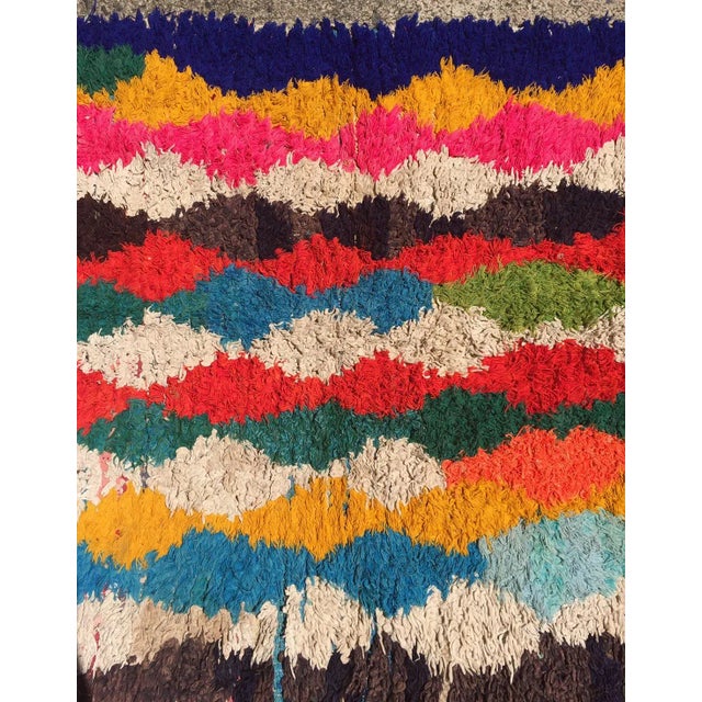1960s Vintage Moroccan Boucherouite Rug - 4′7″ × 8′4″ For Sale - Image 5 of 5