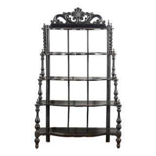 Louis Philippe Ebony Stained Etagere For Sale