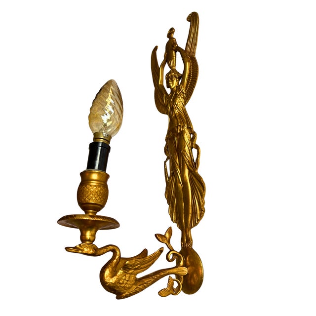 Antique French Bronze Wall Sconce, 1880s For Sale - Image 6 of 9