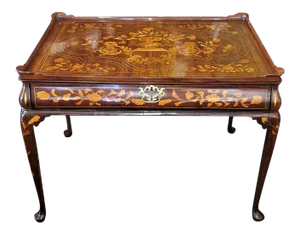 18th CenturyDutch Marquetry Silver Table –