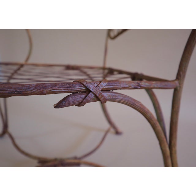 Late 20th Century Rose Tarlow Style Twig Outdoor Chairs & Ottoman, 5 Pieces For Sale In San Francisco - Image 6 of 14