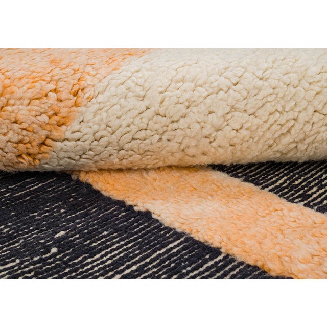 Hand-Knotted Wool Rug by Azele Studio For Sale - Image 6 of 9