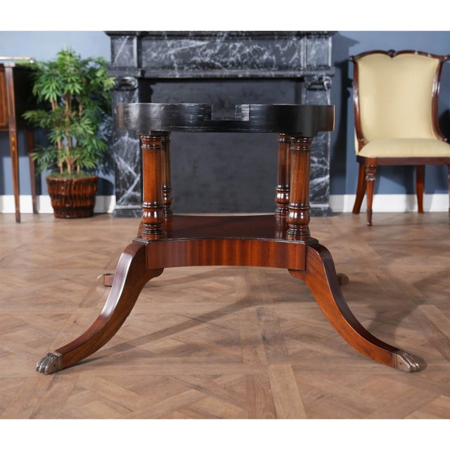 Round Mahogany Dining Table For Sale - Image 6 of 9