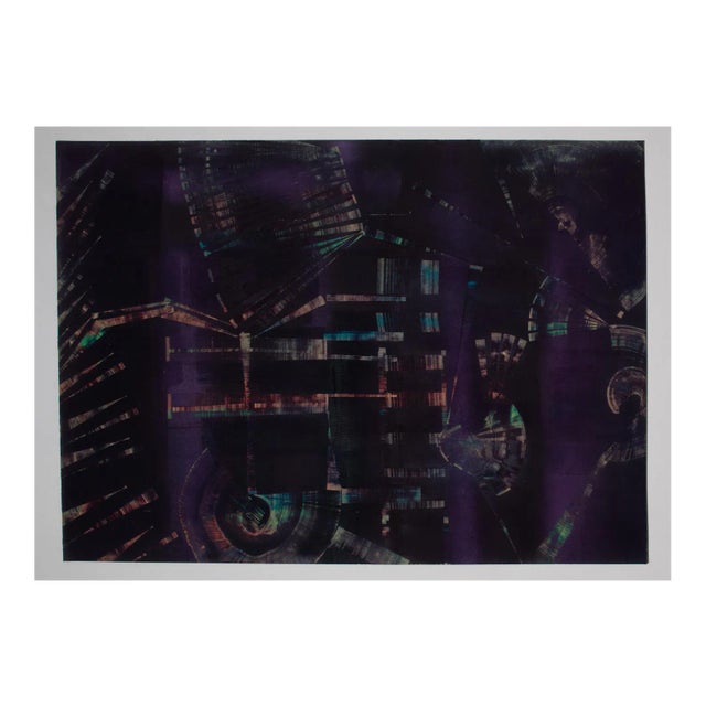 Unknown - Composition (Space Travel) - Original Mixed Media on Paper - 1965 For Sale